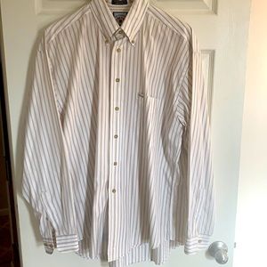 Faconnable striped dress shirt large